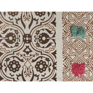 Beliani Chinsurah Couverture Plaid en Coton Classique  