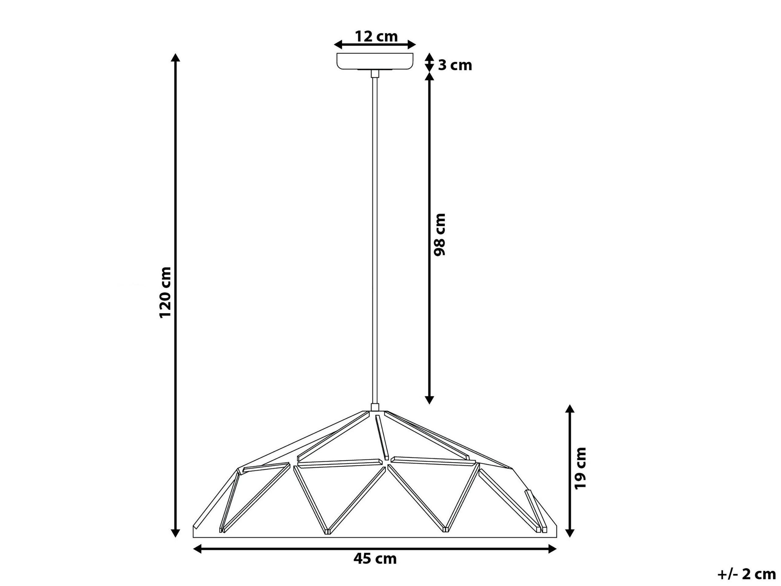 Beliani Lampe suspension en Métal Moderne SENIA  