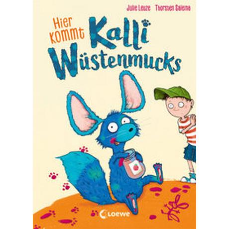 Hier kommt Kalli Wüstenmucks (Band 1) Leuze, Julie; Loose, Anke; Loewe Erstes Selberlesen (Hrsg.); Saleina, Thorsten (Illustrationen) Copertina rigida 