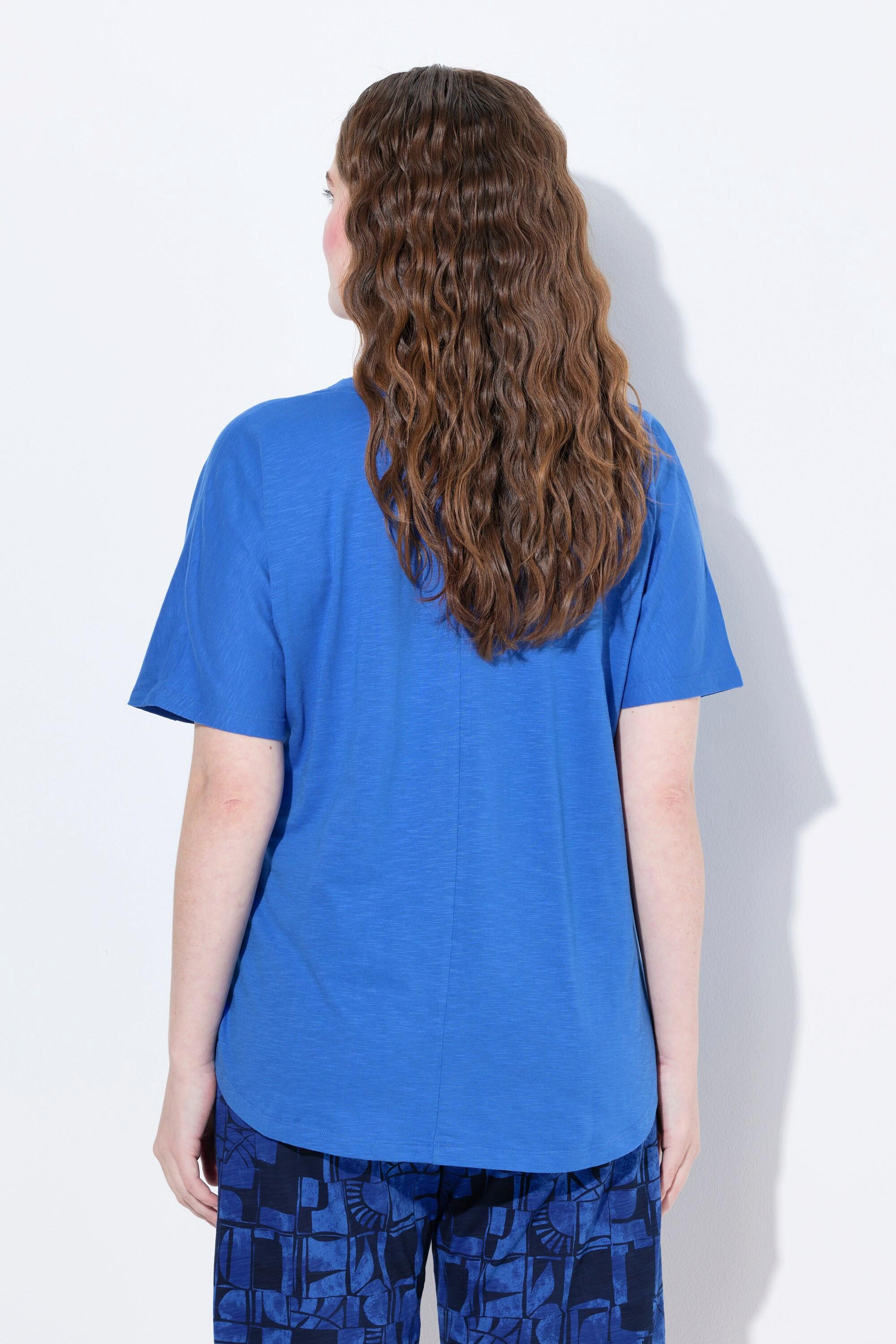 Ulla Popken T-Shirt Biesen Rundhals Halbarm  