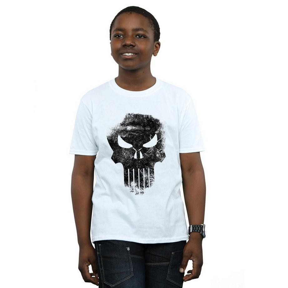 MARVEL  The Punisher Distrressed Skull TShirt 