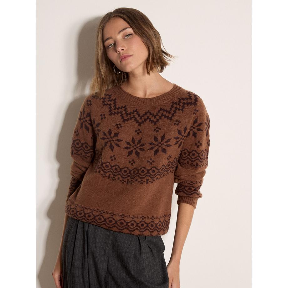APRICOT Pull en maille douce à motifs Fair Isle  