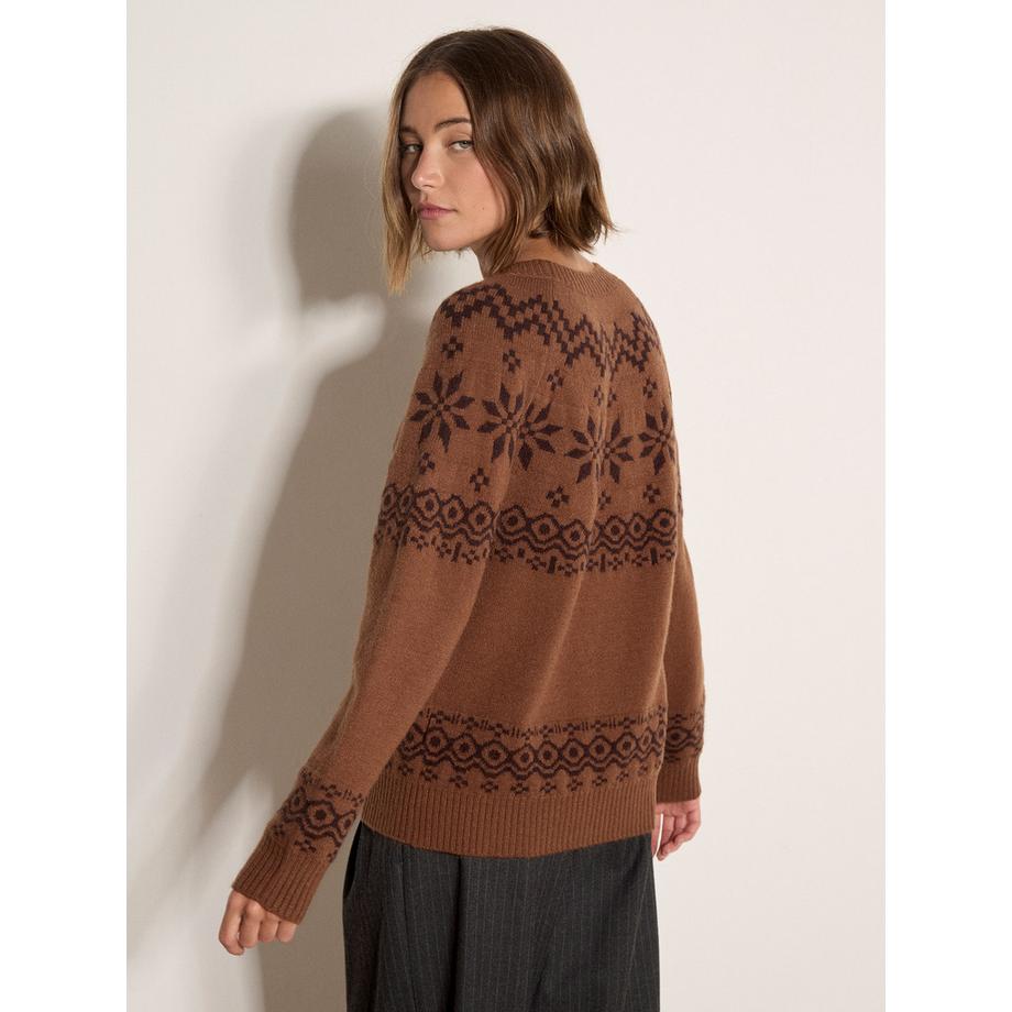 APRICOT Pull en maille douce à motifs Fair Isle  