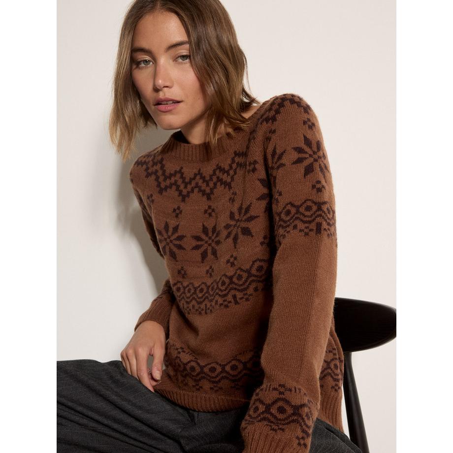 APRICOT Pull en maille douce à motifs Fair Isle  