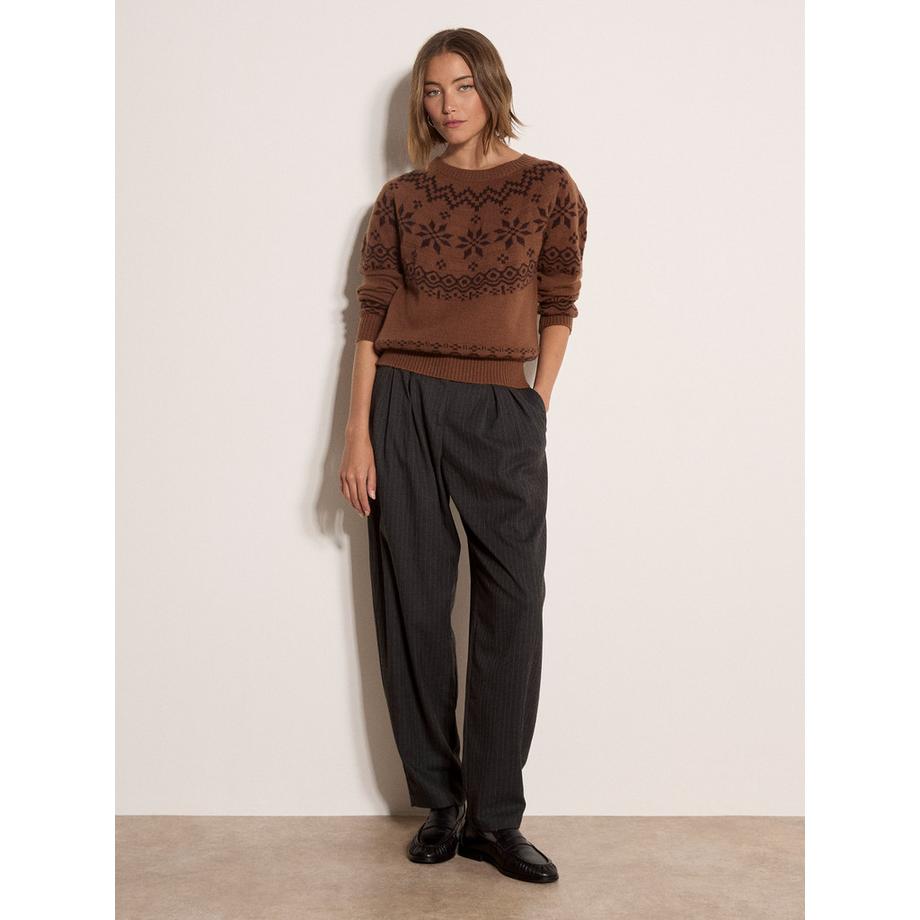 Pull en maille douce à motifs Fair Isle