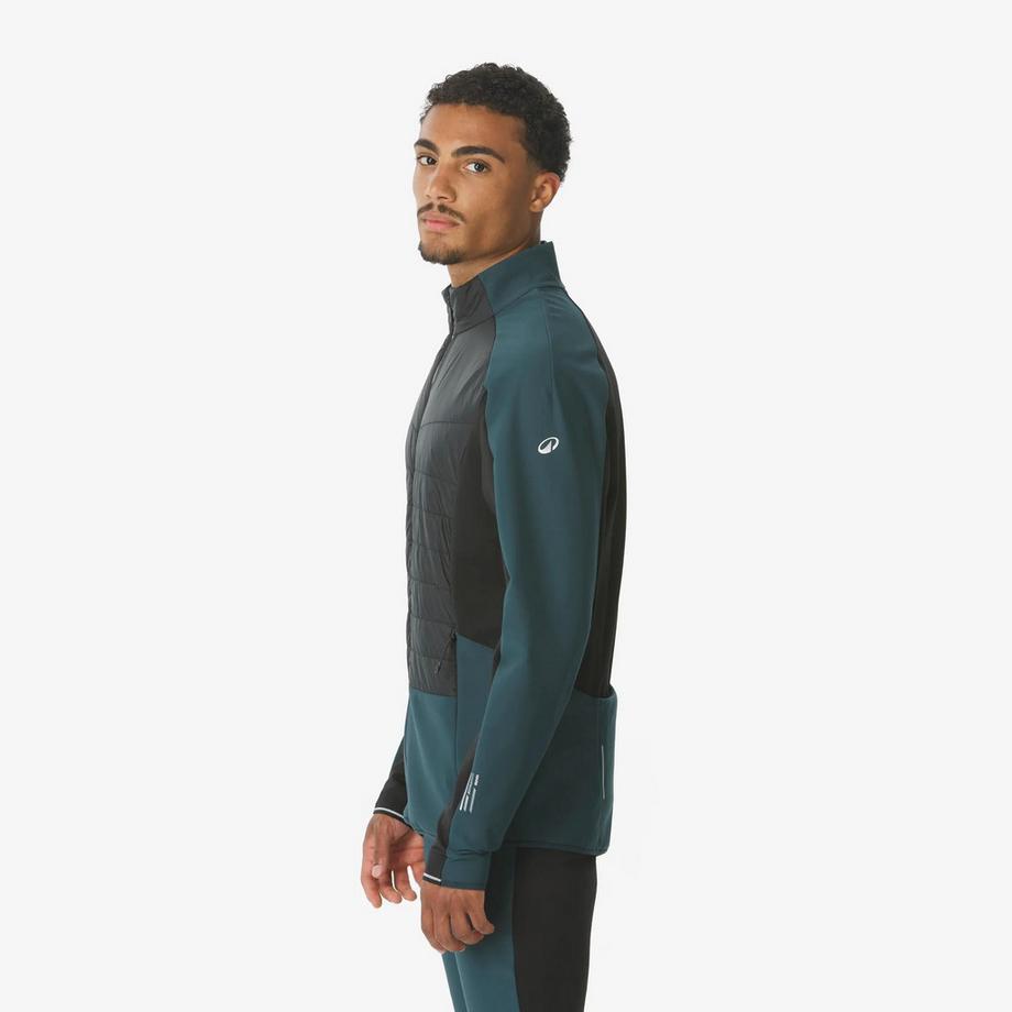 WEDZE  Langlaufjacke warm und atmungsaktiv , XCS 500, dunkelgrün 