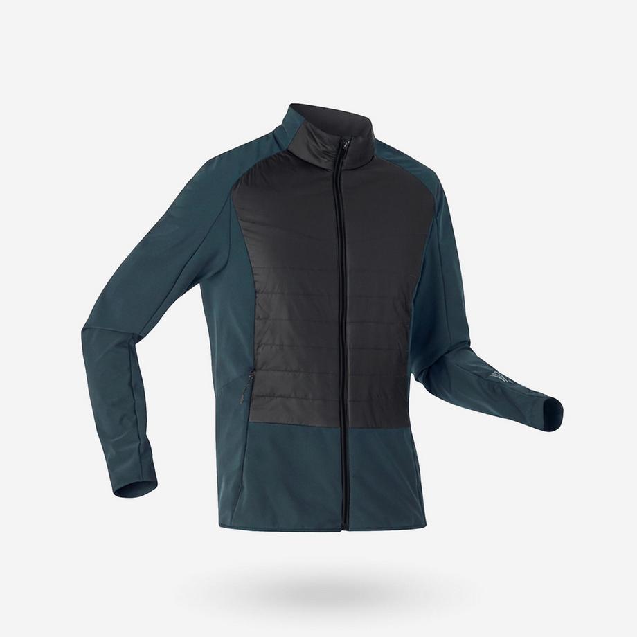 WEDZE  Langlaufjacke warm und atmungsaktiv , XCS 500, dunkelgrün 
