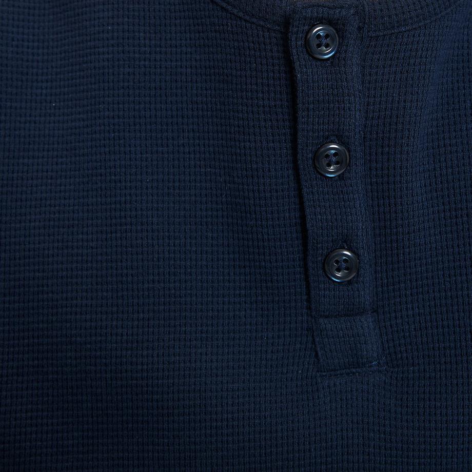 La Redoute Collections T-Shirt mit Henley-Ausschnitt und kurzen Ärmeln  