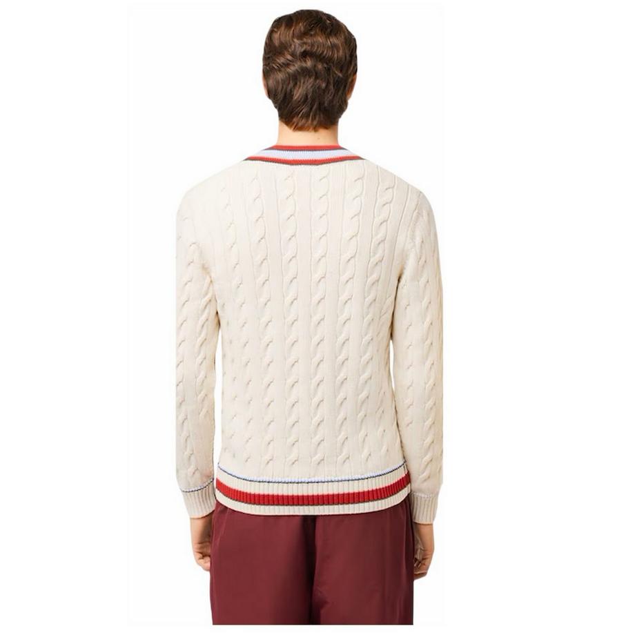 LACOSTE Top In Maglione Regolare Lavorato A Maglia Polsino A Coste  