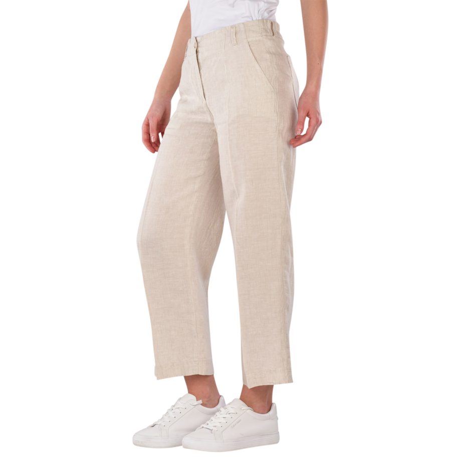 BRAX Maine S 5-Pocket Wide Leg Cropped Pantaloni Lino  