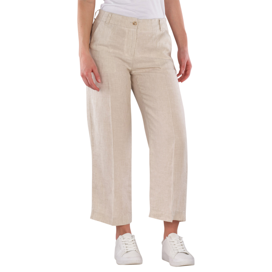 Maine S 5-Pocket Pants Wide Leg Cropped Linen