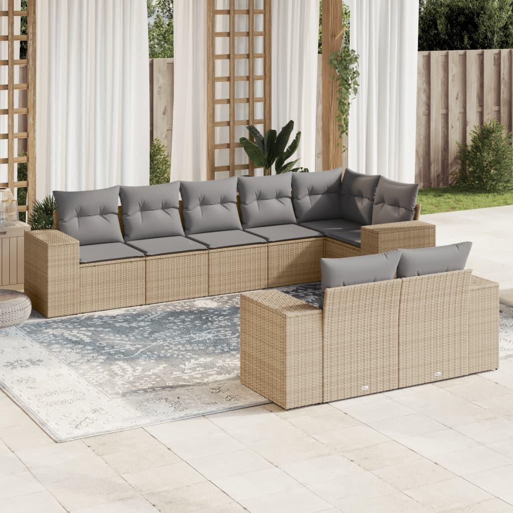 VidaXL set divano da giardino Polirattan  