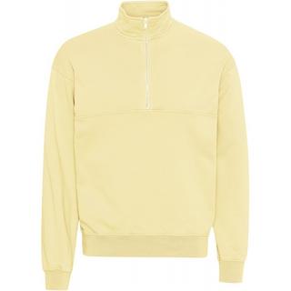 Colorful Standard Sweatshirt Half Zip Organic Soft Yellow  