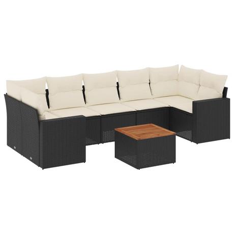 VidaXL set divano da giardino Polirattan  