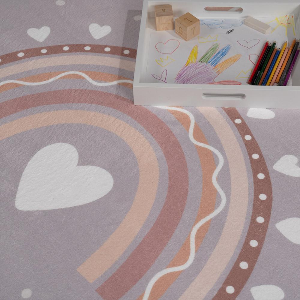 Paco Home Tapis de la chambre pour enfants arc-en-ciel  