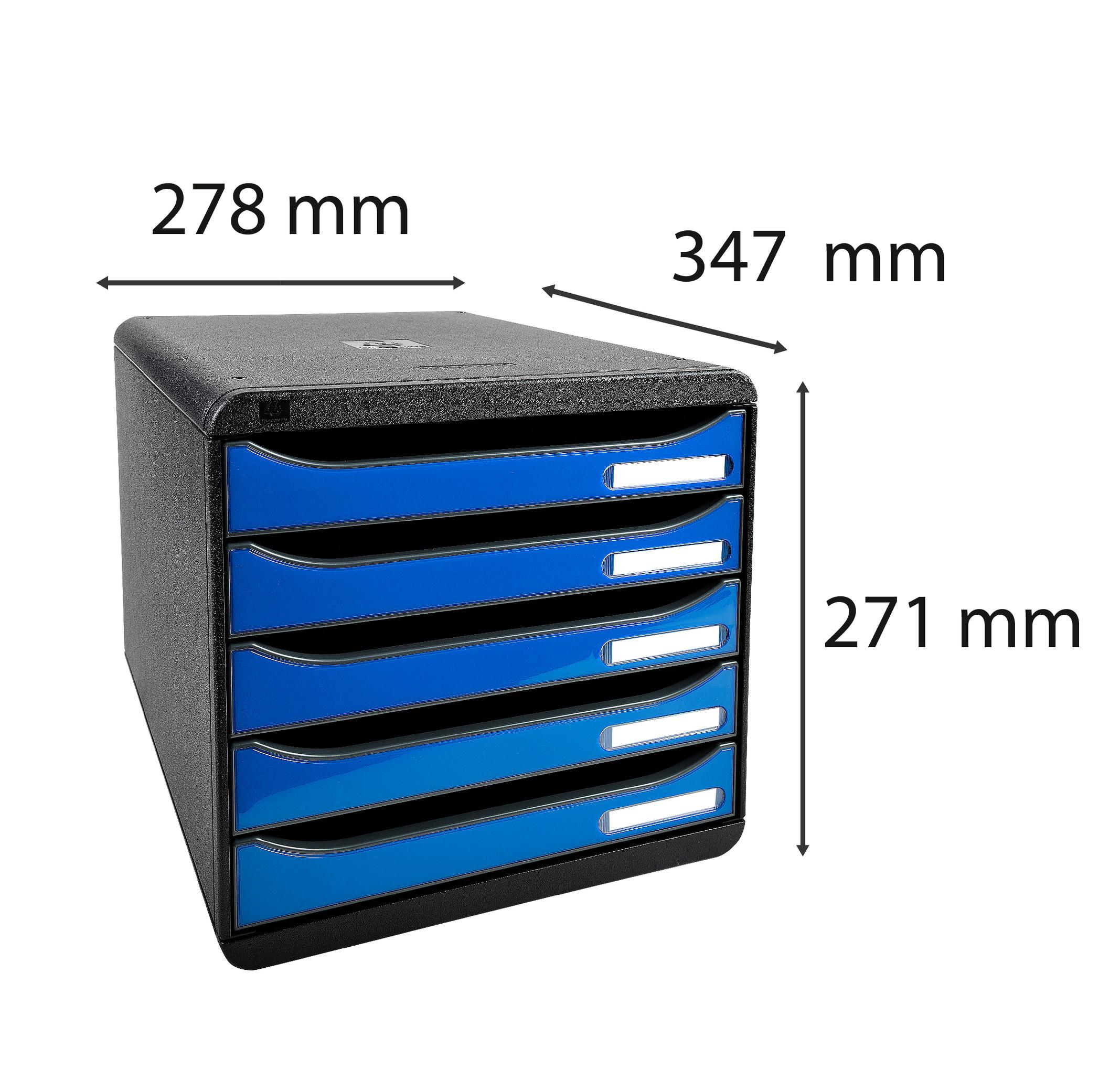 Exacompta Schubladenbox Big Box Plus, 5 offene Schubladen, Iderama  