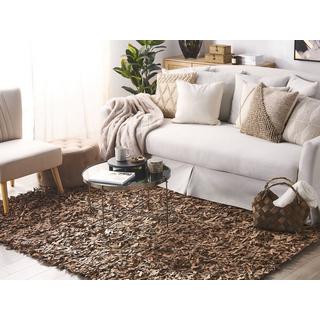 Beliani Tapis en Cuir Rustique MUT  