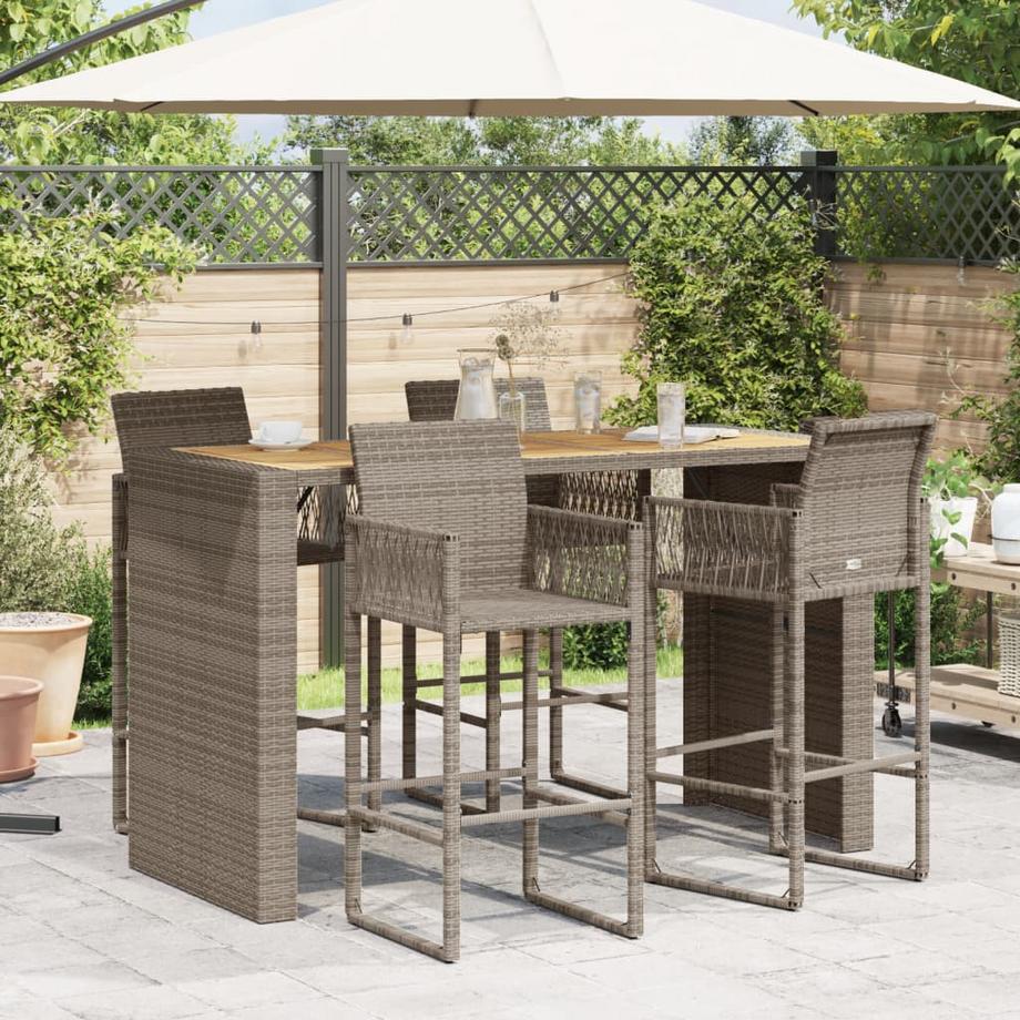 VidaXL Table de bar de jardin rotin synthétique  