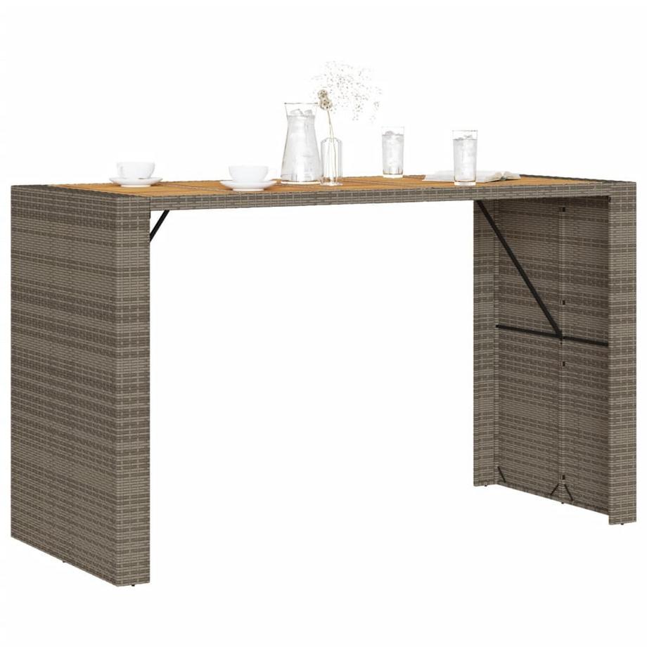 VidaXL Table de bar de jardin rotin synthétique  