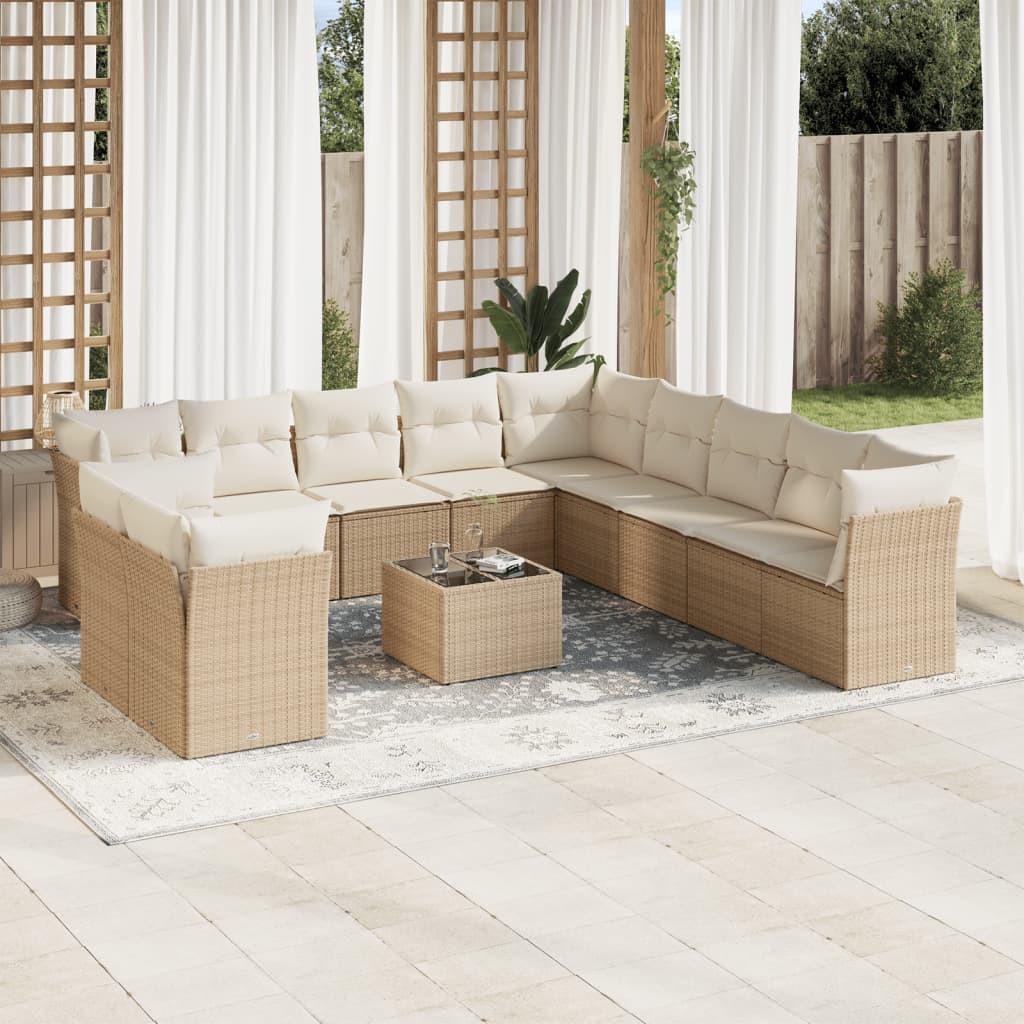 VidaXL set divano da giardino Polirattan  