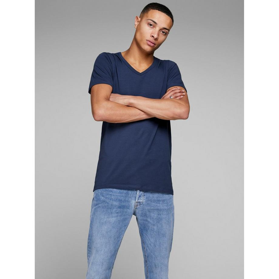 JACK & JONES T-Shirt Scollo a V Vestibilità Regolare  