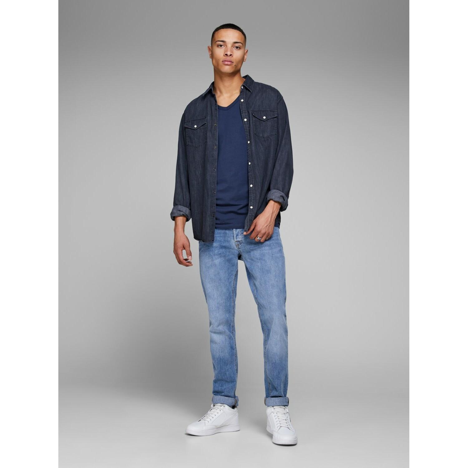 JACK & JONES T-Shirt V-Ausschnitt Regular Fit  