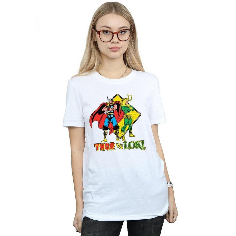 MARVEL Thor vs Loki T-Shirt Stampata  