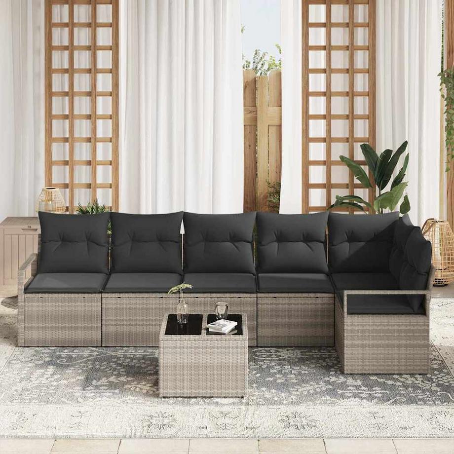 VidaXL Mobilier de jardin poly rattan  