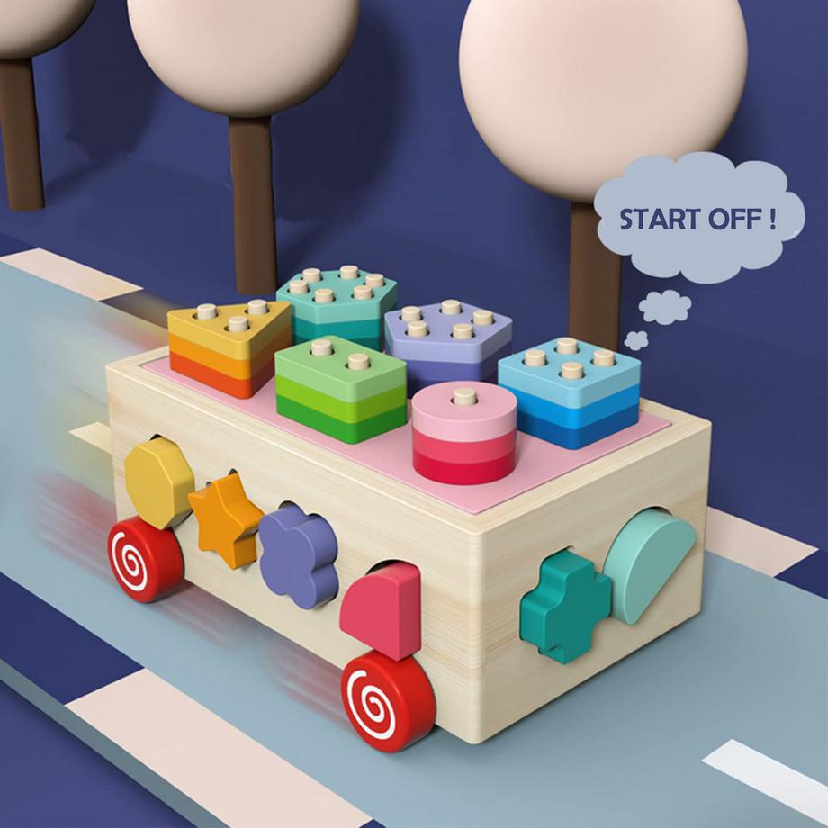 Activity-board  Jouet d'activité motrice en bois Jouet à tirer Jouet éducatif Jouet à trier Jouet éducatif 