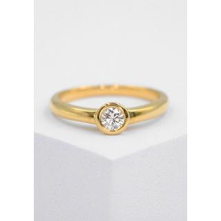 MUAU Schmuck  Solitaire Ring Diamant 0.20ct. Gelbgold 750 