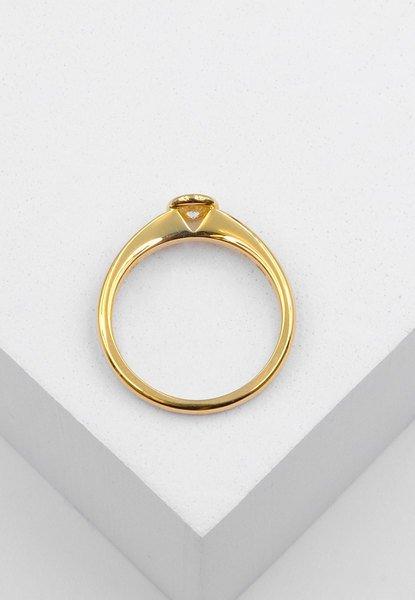 MUAU Schmuck  Bague Solitaire Diamant 0.20ct. or jaune 750 