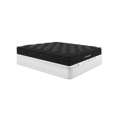 Ysmée Ensemble 180 x 200 cm sommier coffre blanc + matelas ressorts ensachés surmatelas intégré ép.28cm - BLACK DREAM de YSMÉE  