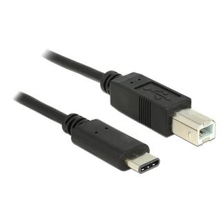 DeLock  0.5m, USB2.0-C/USB2.0-B cavo USB 0,5 m USB B USB C Nero 