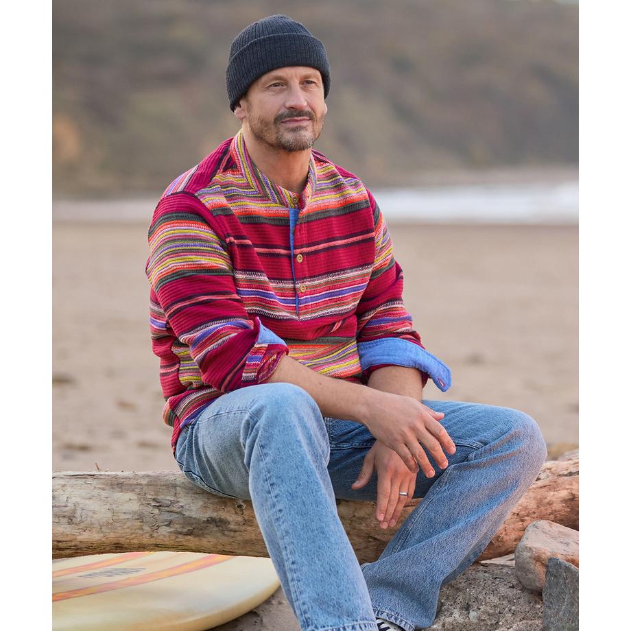 Joe Browns Top a maniche lunghe Henley in jacquard a righe  