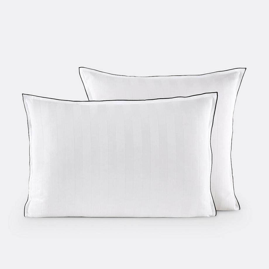 Taie d'oreiller en satin de coton lavé