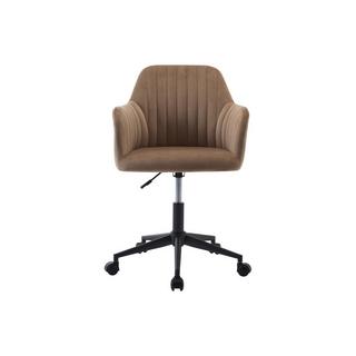 Vente-unique Chaise de bureau - Velours - Beige et noir - Hauteur réglable - ELEANA  