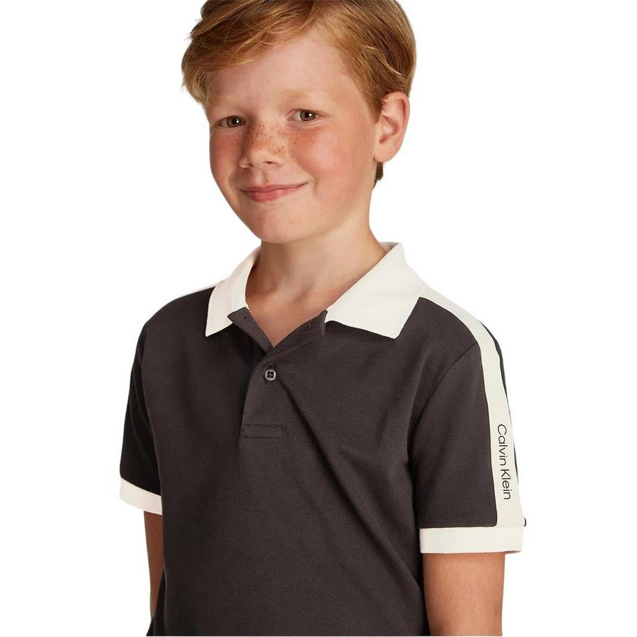 Calvin Klein  Maglietta Polo Regolare Dettaglio A Contrasto Maniche Corte 