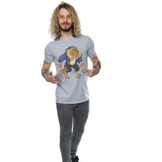 Beauty And The Beast T-Shirt Maniche Corte Stampa Grafica La Bestia  