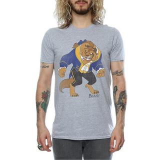 Beauty And The Beast T-Shirt Maniche Corte Stampa Grafica La Bestia  