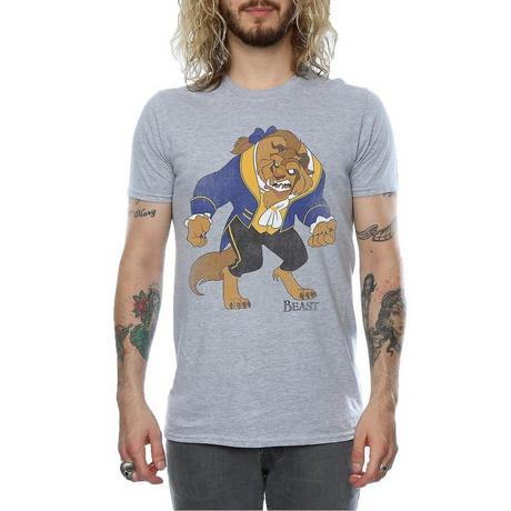 Beauty And The Beast T-Shirt Maniche Corte Stampa Grafica La Bestia  