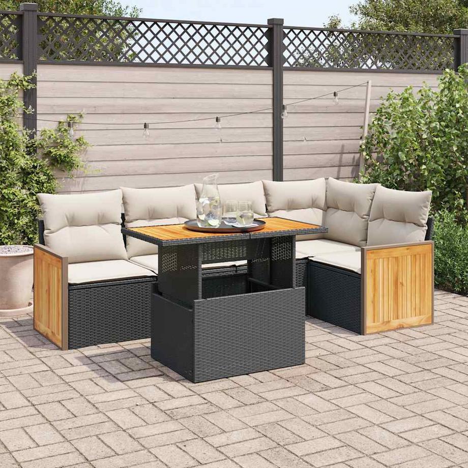 VidaXL set di divani da giardino Polirattan  