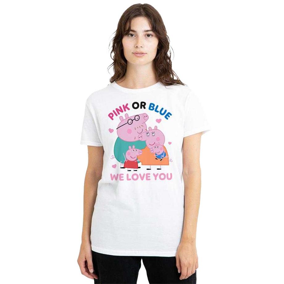 Peppa Pig T-Shirt Pink Or Blue We Love You  