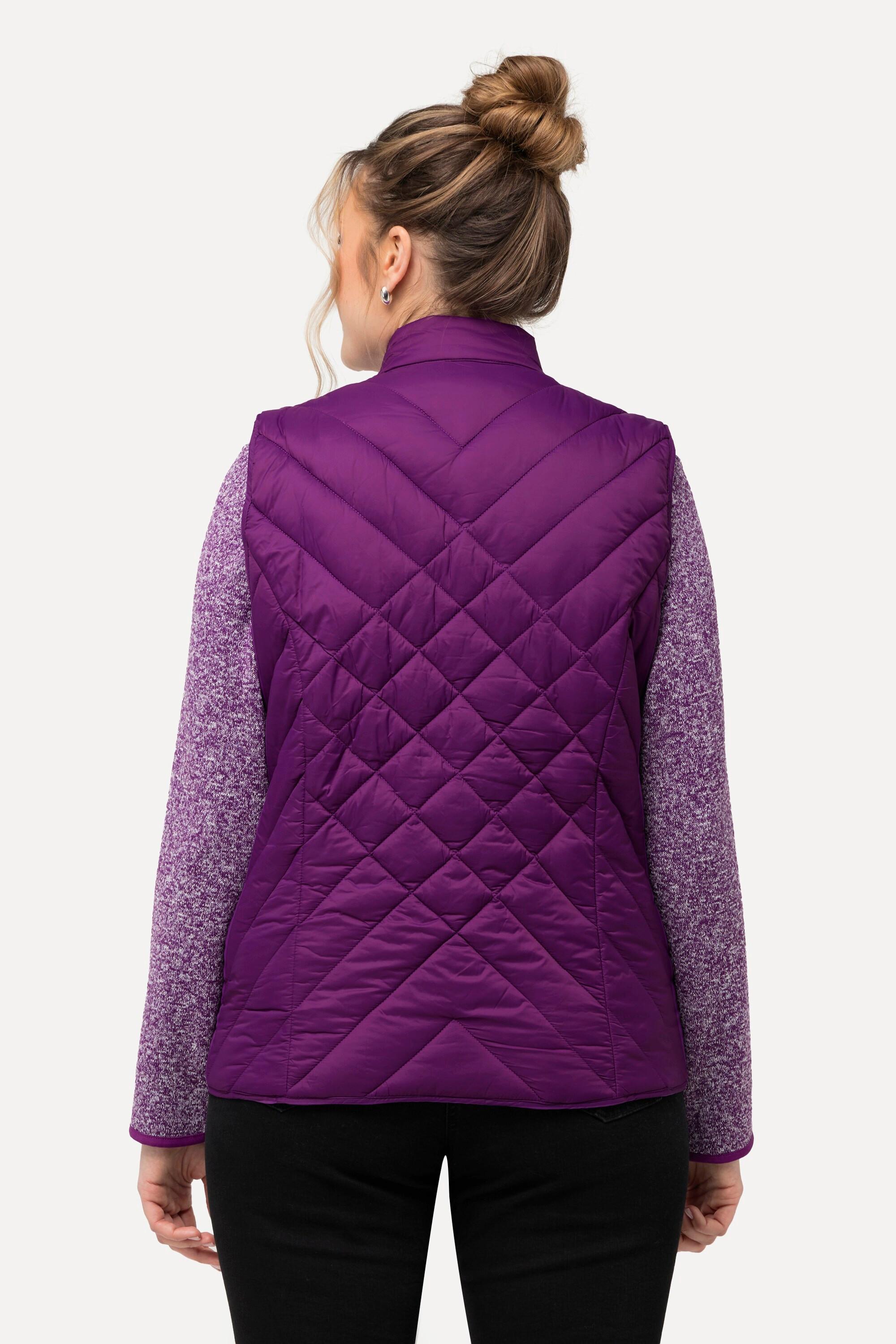 Ulla Popken  Gilet HYPRAR trapuntato e idrorepellente con colletto alto e materiale riciclato 