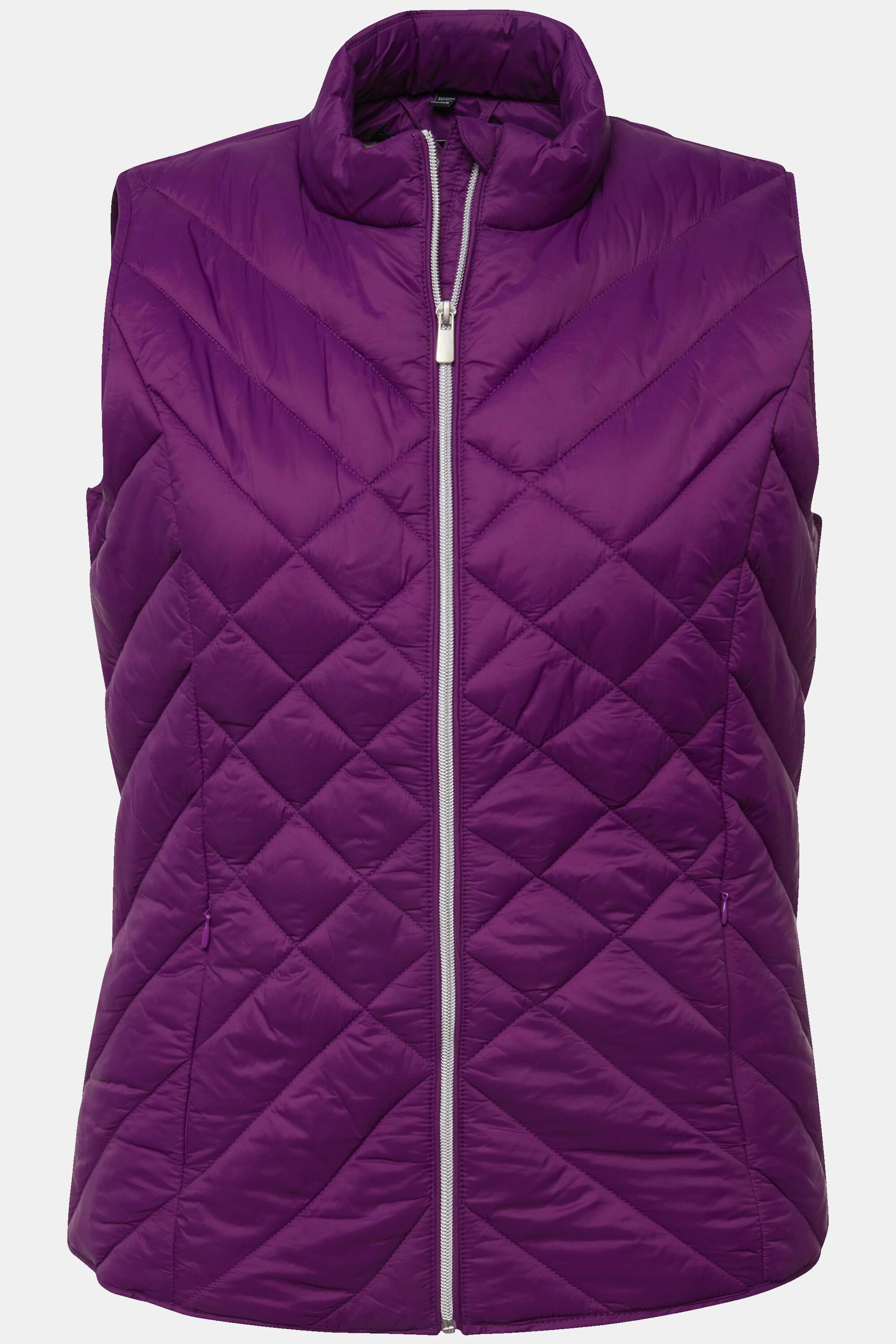 Ulla Popken  Gilet HYPRAR trapuntato e idrorepellente con colletto alto e materiale riciclato 