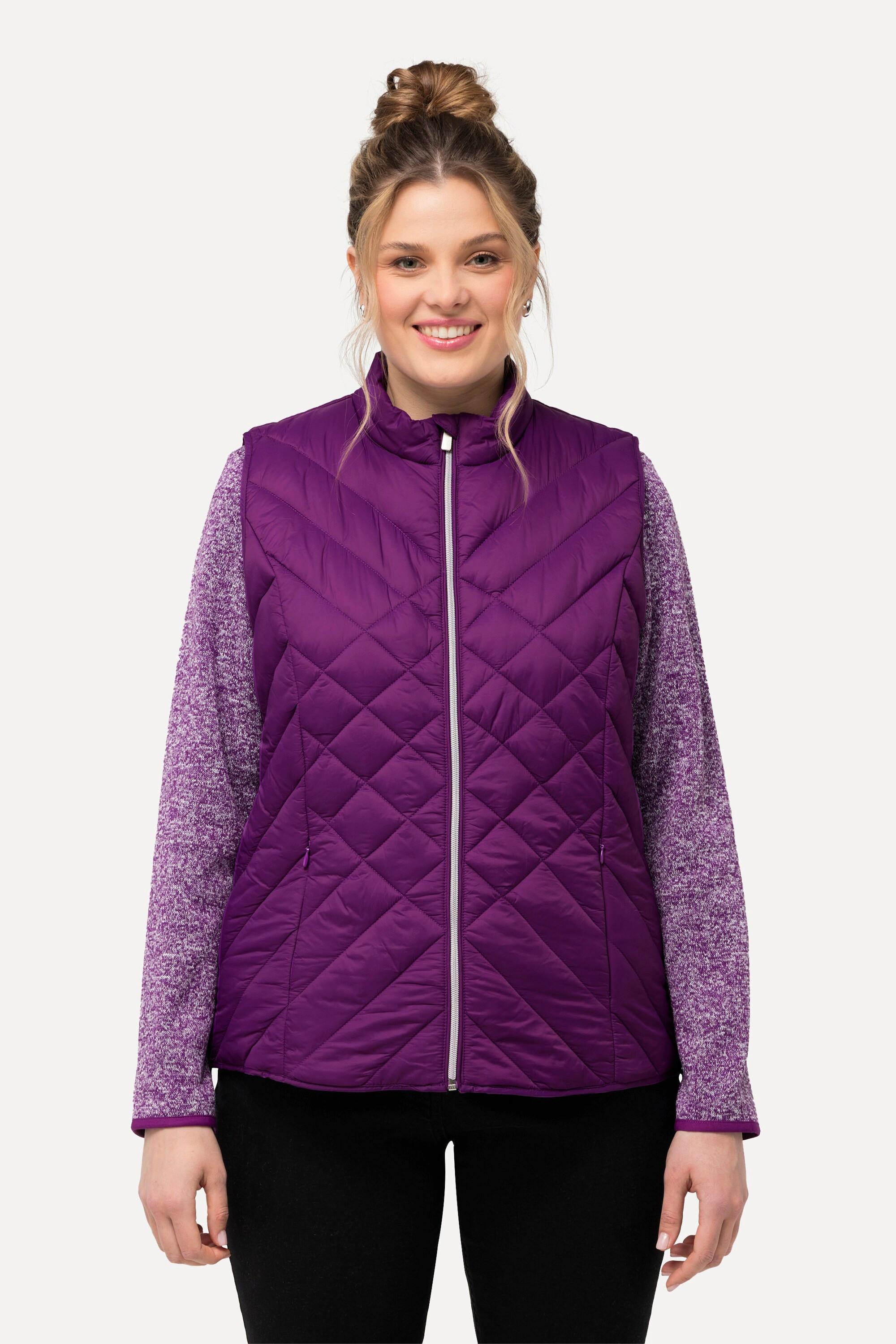 Ulla Popken  Gilet HYPRAR trapuntato e idrorepellente con colletto alto e materiale riciclato 