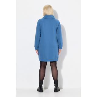 Ulla Popken Abito di Felpa Collo Alto Maniche Lunghe con Tasche  