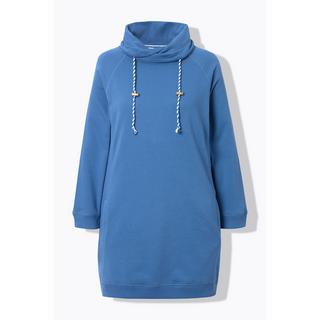 Ulla Popken Abito di Felpa Collo Alto Maniche Lunghe con Tasche  