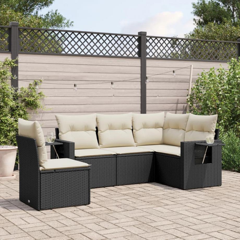 VidaXL set divano da giardino Polirattan  