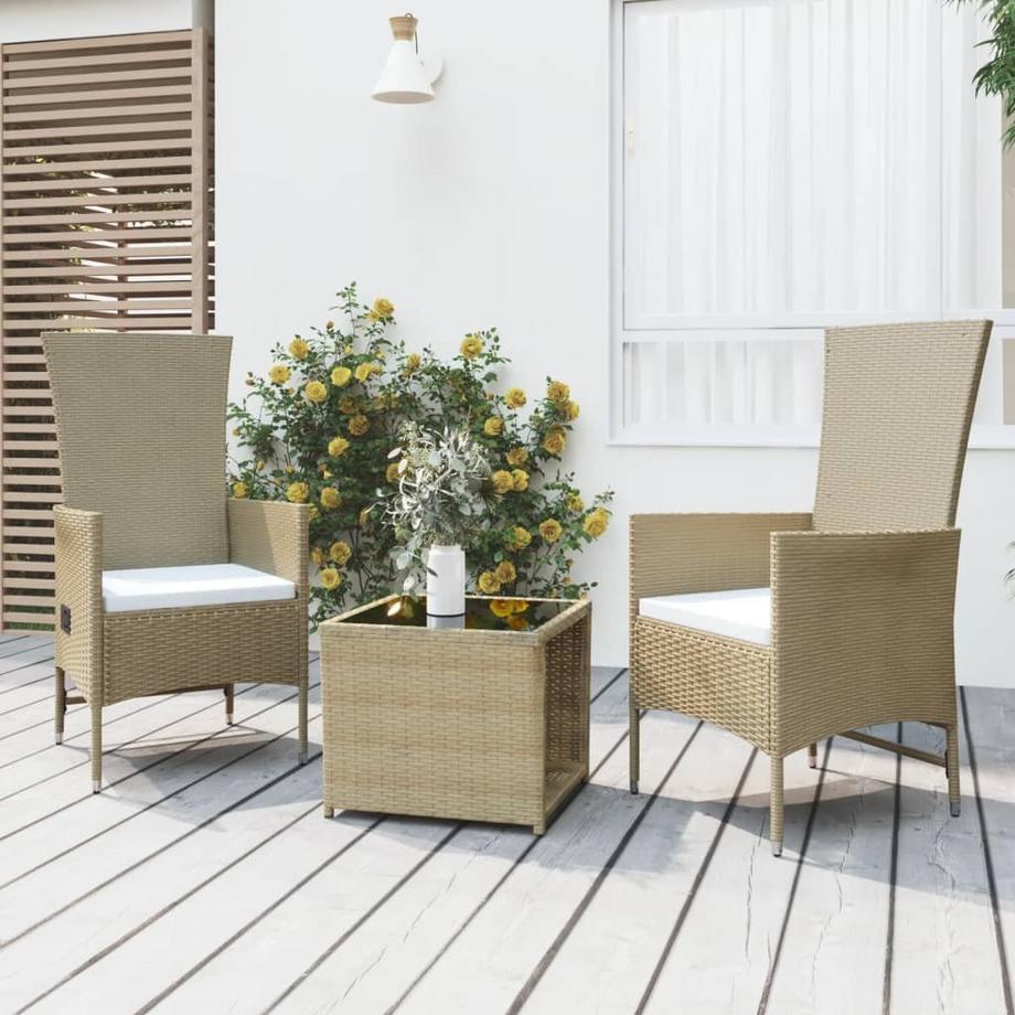 VidaXL Ensemble de salon de jardin rotin synthétique  