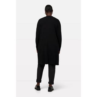 Ulla Popken Cardigan lungo aperto in maglia fine  